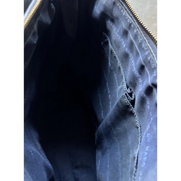 Marc by Marc Jacobs Shelter Island Blue Color Brown Block Leather Satchel Tote - Picture 7 of 16